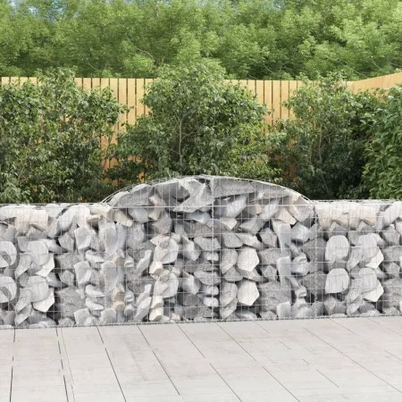 Gabion baskets 5 pcs arc shape iron 300x50x80/100 cm by vidaXL, Pots and planters - Ref: Foro24-3146686, Price: 551,08 €, Dis...