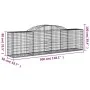 Gabion baskets 5 pcs arc shape iron 300x50x80/100 cm by vidaXL, Pots and planters - Ref: Foro24-3146686, Price: 551,08 €, Dis...