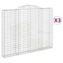 Gabionenkörbe 3 Stück Bogenform Eisen 300x30x220/240 cm von vidaXL, Töpfe und Pflanzgefäße - Ref: Foro24-3146630, Preis: 576,...
