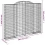 Gabionenkörbe 3 Stück Bogenform Eisen 300x30x220/240 cm von vidaXL, Töpfe und Pflanzgefäße - Ref: Foro24-3146630, Preis: 576,...
