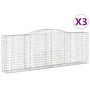 Gabionenkörbe 3 Stück Bogenform Eisen 400x50x140/160 cm von vidaXL, Töpfe und Pflanzgefäße - Ref: Foro24-3147023, Preis: 590,...