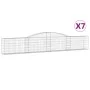 Gabion baskets 7 pcs arch shape iron 400x30x60/80 cm by vidaXL, Pots and planters - Ref: Foro24-3146845, Price: 660,07 €, Dis...