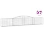 Gabionenkörbe 7 Stück Bogenform Eisen 400x30x60/80 cm von vidaXL, Töpfe und Pflanzgefäße - Ref: Foro24-3146845, Preis: 665,11...
