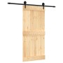Puerta corredera con herrajes madera maciza de pino 95x210 cm
