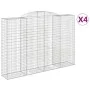 Cestas de gaviones 4 uds forma de arco hierro 300x50x200/220 cm de vidaXL, Maceteros y jardineras - Ref: Foro24-3146793, Prec...