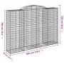 Cestas de gaviones 4 uds forma de arco hierro 300x50x200/220 cm de vidaXL, Maceteros y jardineras - Ref: Foro24-3146793, Prec...
