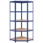 Shelving 5 levels 4 units steel and blue plywood by vidaXL, Industrial shelving - Ref: Foro24-3154197, Price: 202,05 €, Disco...