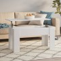 Mesa de centro madera contrachapada blanco brillo 101x49x52 cm