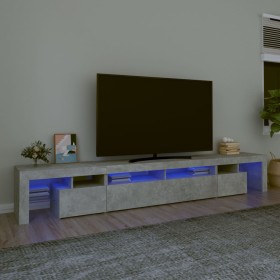 TV stand with LED lights in concrete gray 260x36.5x40 cm by vidaXL, TV Furniture - Ref: Foro24-3152781, Price: 154,07 €, Disc...