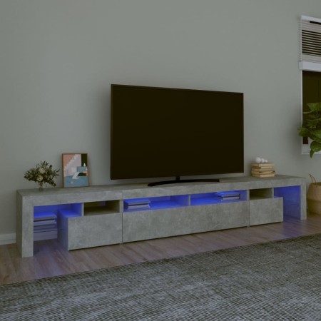 TV-Möbel mit betongrauen LED-Leuchten 260x36,5x40 cm von vidaXL, TV-Möbel - Ref: Foro24-3152781, Preis: 154,07 €, Rabatt: %
