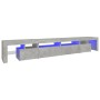 Mueble de TV con luces LED gris hormigón 260x36,5x40 cm de vidaXL, Muebles TV - Ref: Foro24-3152781, Precio: 154,07 €, Descue...