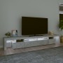 TV-Möbel mit betongrauen LED-Leuchten 260x36,5x40 cm von vidaXL, TV-Möbel - Ref: Foro24-3152781, Preis: 154,07 €, Rabatt: %