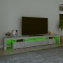 TV-Möbel mit betongrauen LED-Leuchten 260x36,5x40 cm von vidaXL, TV-Möbel - Ref: Foro24-3152781, Preis: 154,07 €, Rabatt: %
