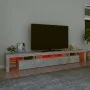 TV-Möbel mit betongrauen LED-Leuchten 260x36,5x40 cm von vidaXL, TV-Möbel - Ref: Foro24-3152781, Preis: 155,73 €, Rabatt: %