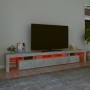 TV-Möbel mit betongrauen LED-Leuchten 260x36,5x40 cm von vidaXL, TV-Möbel - Ref: Foro24-3152781, Preis: 154,07 €, Rabatt: %