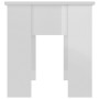 Mesa de centro madera contrachapada blanco brillo 101x49x52 cm