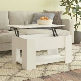Mesa de centro madera de ingeniería blanco 79x49x41 cm de vidaXL, Mesas de centro - Ref: Foro24-809710, Precio: 89,92 €, Desc...