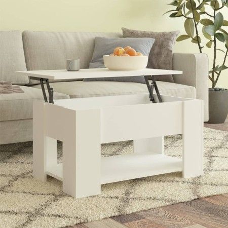 Weißer Couchtisch aus Ingenieurholz 79x49x41 cm von vidaXL, Couchtisch - Ref: Foro24-809710, Preis: 89,92 €, Rabatt: %