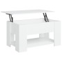 Weißer Couchtisch aus Ingenieurholz 79x49x41 cm von vidaXL, Couchtisch - Ref: Foro24-809710, Preis: 89,92 €, Rabatt: %
