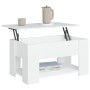 Weißer Couchtisch aus Ingenieurholz 79x49x41 cm von vidaXL, Couchtisch - Ref: Foro24-809710, Preis: 89,92 €, Rabatt: %