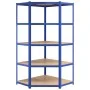 Estantería 5 niveles 2 uds acero y madera contrachapada azul de vidaXL, Estanterías industriales - Ref: Foro24-3154183, Preci...
