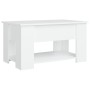 Weißer Couchtisch aus Ingenieurholz 79x49x41 cm von vidaXL, Couchtisch - Ref: Foro24-809710, Preis: 89,92 €, Rabatt: %