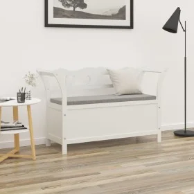 Bank aus massivem Tannenholz weiß 107x45x75,5 cm von vidaXL, Bänke für Hallen und Lager - Ref: Foro24-351773, Preis: 180,74 €...