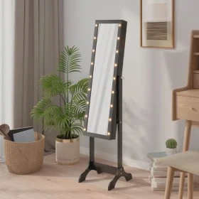 Espejo de pie con LED negro 34x37x146 cm de vidaXL, Espejos - Ref: Foro24-351767, Precio: 111,73 €, Descuento: %