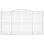 Gabionenkörbe, 2 Stück, Bogenform aus Eisen, 400 x 50 x 220/240 cm von vidaXL, Töpfe und Pflanzgefäße - Ref: Foro24-3147074, ...