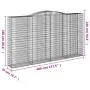 Gabion baskets 2 pcs arc shape iron 400x50x220/240 cm by vidaXL, Pots and planters - Ref: Foro24-3147074, Price: 580,06 €, Di...
