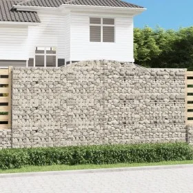 Cestas de gaviones 4 uds forma de arco hierro 400x50x200/220 cm de vidaXL, Maceteros y jardineras - Ref: Foro24-3147063, Prec...