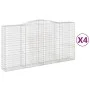 Gabion baskets 4 pcs arc shape iron 400x50x200/220 cm by vidaXL, Pots and planters - Ref: Foro24-3147063, Price: 1,00 €, Disc...