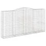 Gabion baskets 4 pcs arc shape iron 400x50x200/220 cm by vidaXL, Pots and planters - Ref: Foro24-3147063, Price: 1,00 €, Disc...