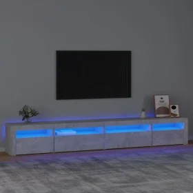 TV cabinet with LED lights concrete gray 270x35x40 cm by vidaXL, TV Furniture - Ref: Foro24-3152749, Price: 179,52 €, Discoun...