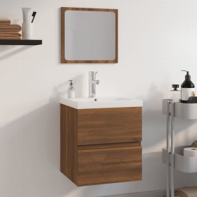 Set de muebles de baño madera contrachapada marrón roble