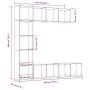Shelving/TV cabinet set 3 pieces Sonoma gray 180x30x180 cm by vidaXL, Bookcases and shelves - Ref: Foro24-3152714, Price: 178...