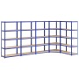 Regal 5 Ebenen, 5 Einheiten, Stahl und blaues Sperrholz von vidaXL, Industrieregale - Ref: Foro24-3154198, Preis: 220,26 €, R...