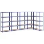 Shelving 5 levels 5 units steel and blue plywood by vidaXL, Industrial shelving - Ref: Foro24-3154198, Price: 226,86 €, Disco...