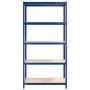 Shelving 5 levels 5 units steel and blue plywood by vidaXL, Industrial shelving - Ref: Foro24-3154198, Price: 226,86 €, Disco...
