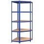 Regal 5 Ebenen, 5 Einheiten, Stahl und blaues Sperrholz von vidaXL, Industrieregale - Ref: Foro24-3154198, Preis: 220,26 €, R...