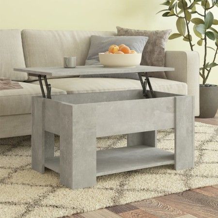 Mesa de centro madera de ingeniería gris hormigón 79x49x41 cm by vidaXL, Coffee table - Ref: Foro24-809714, Price: 90,67 €, D...
