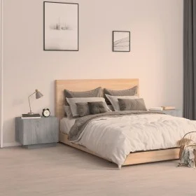 Mesita de noche madera contrachapada gris Sonoma 100x35x40 cm de vidaXL, Mesitas de noche - Ref: Foro24-3152833, Precio: 63,9...