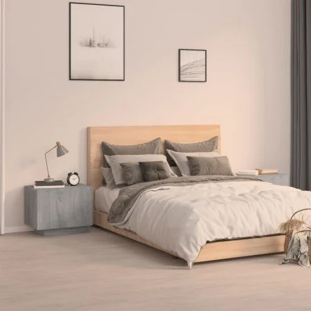 Mesita de noche madera contrachapada gris Sonoma 100x35x40 cm de vidaXL, Mesitas de noche - Ref: Foro24-3152833, Precio: 63,9...