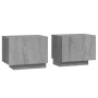 Mesita de noche madera contrachapada gris Sonoma 100x35x40 cm de vidaXL, Mesitas de noche - Ref: Foro24-3152833, Precio: 71,3...