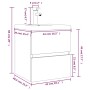 Smoked oak engineered wood bathroom cabinet with sink by vidaXL, bathroom vanities - Ref: Foro24-3152861, Price: 163,48 €, Di...