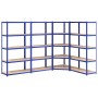 Regal 5 Ebenen, 4 Einheiten, Stahl und blaues Sperrholz von vidaXL, Industrieregale - Ref: Foro24-3154185, Preis: 215,04 €, R...