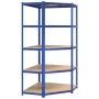 Regal 5 Ebenen, 4 Einheiten, Stahl und blaues Sperrholz von vidaXL, Industrieregale - Ref: Foro24-3154185, Preis: 215,46 €, R...