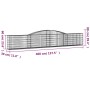 Gabion baskets 8 pcs arch shape iron 400x30x60/80 cm by vidaXL, Pots and planters - Ref: Foro24-3146846, Price: 791,73 €, Dis...