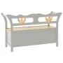Banco madera maciza de abeto gris 107x45x75,5 cm de vidaXL, Bancos para recibidores y almacenamiento - Ref: Foro24-351775, Pr...