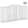 Gabion baskets 2 pcs arc shape iron 300x50x140/160 cm by vidaXL, Pots and planters - Ref: Foro24-3146737, Price: 316,61 €, Di...